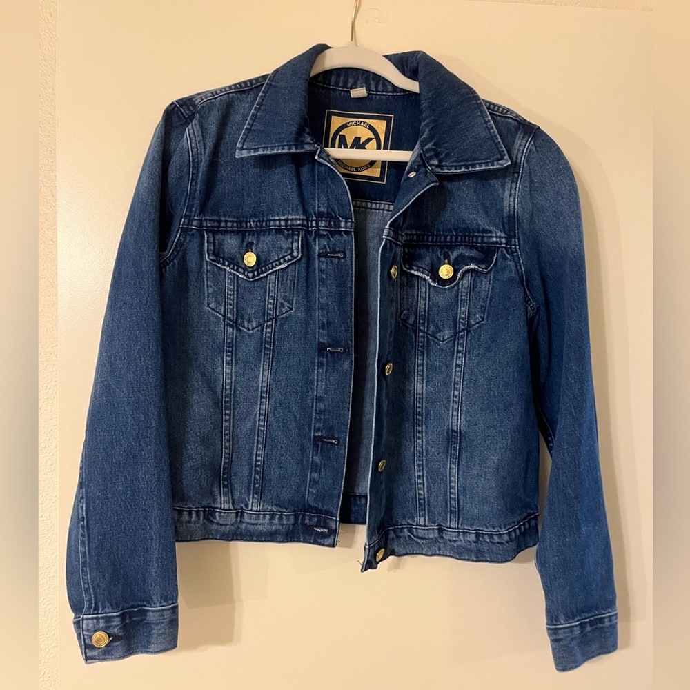 Michael Kors Denim Jacket Gold Accents✨
